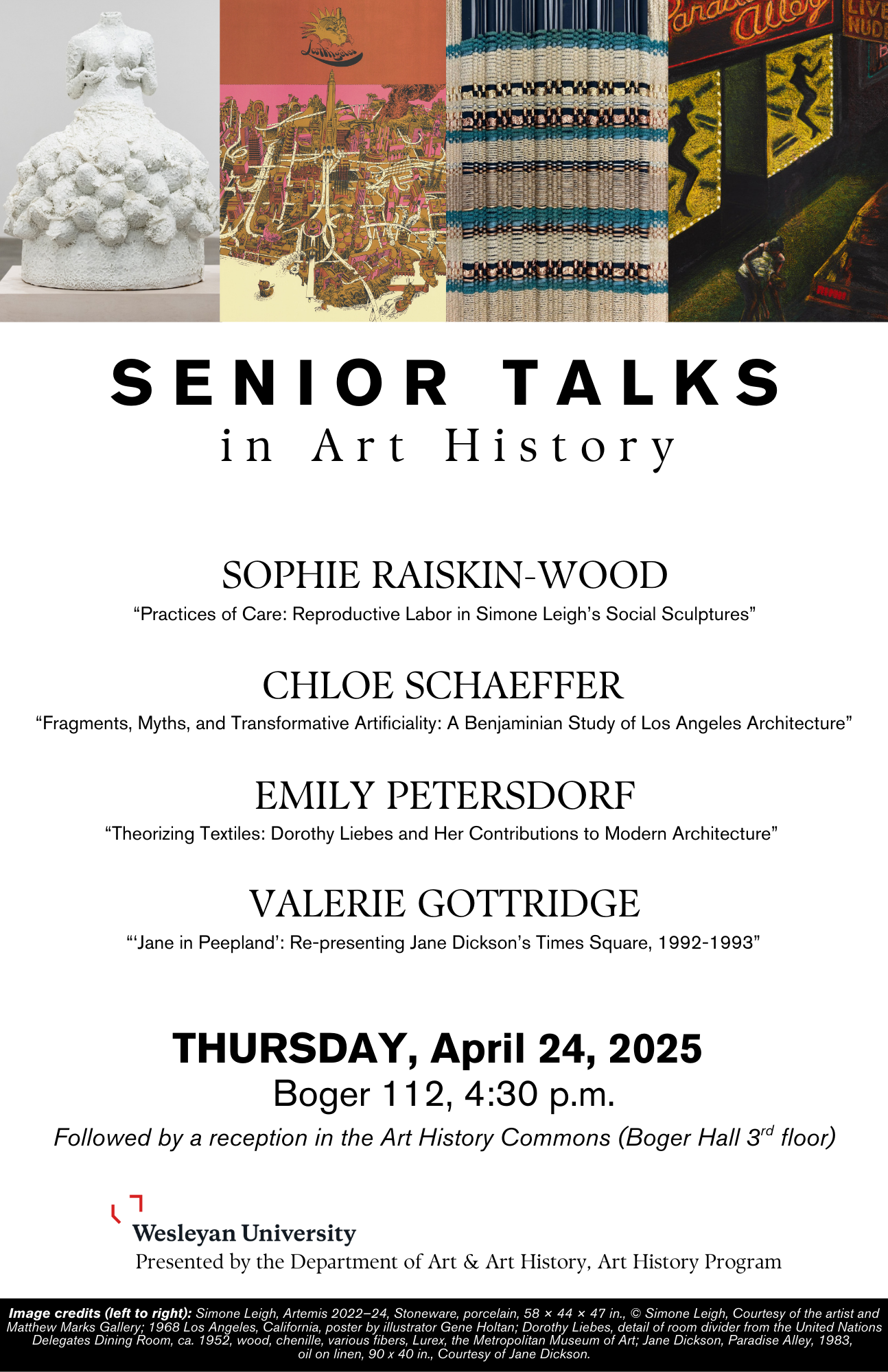 Senior Talks in Art History 2025